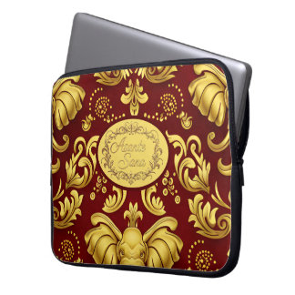 Sovereign Gratitude: Gold Ornate Elephant & Asante Laptop Sleeve