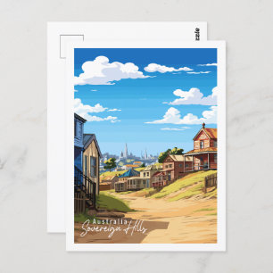 Sovereign Hills Australia vintage travel place Postcard
