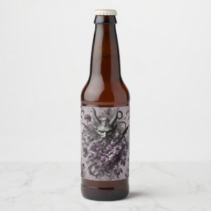 Sovereign of the Undead – Gothic Floral  Beer Bottle Label