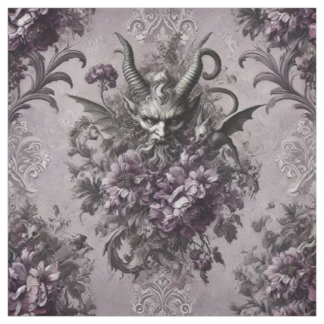 Sovereign of the Undead – Gothic Statement Tile Fabric (Swatch)