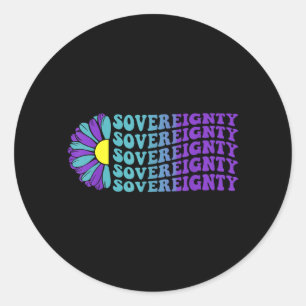 Sovereignty Suicide Prevention Awareness Sunflower Classic Round Sticker