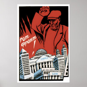 Soviet Anti Capitalist Poster Smash the banks!