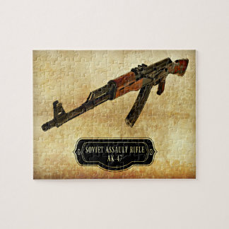 Soviet Assault Rifle AK-47 Gun Print Jigsaw Puzzle