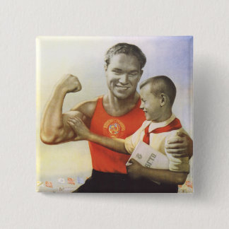 Soviet Athlete 15 Cm Square Badge