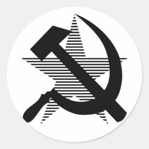 Soviet Black Hammer & Sickle Classic Round Sticker