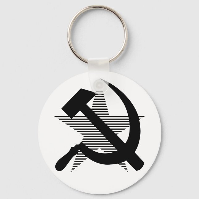 Soviet Black Hammer & Sickle Key Ring (Front)