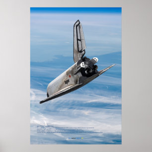 Soviet Buran Shuttle Over the Planet Earth Poster