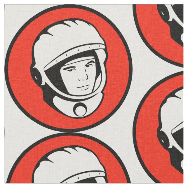 Soviet Cosmonaut Cotton Fabric (Close Up)