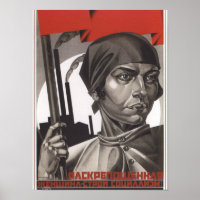 Soviet Gender Equality Propaganda Poster