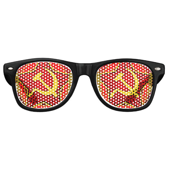 Soviet Hammer and Sickle Retro Sunglasses (Front)
