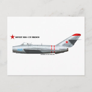 Soviet MiG-17F Fresco jet fighter Postcard