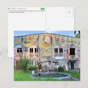 Soviet Mosaic, Sukhum, Abkhazia Travel Postcard