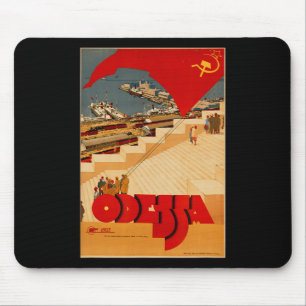 Soviet Odessa Ukraine Cccp Ussr Vintage Poster Mouse Pad