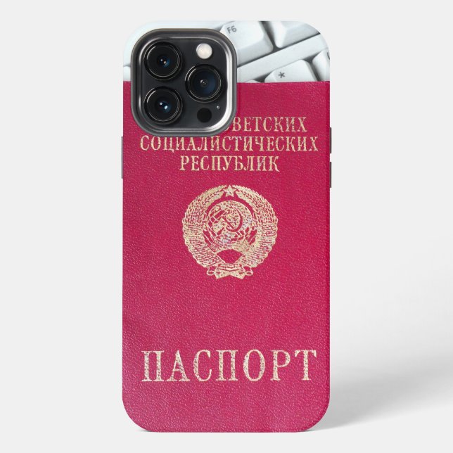 Soviet passport iPhone case (Back)