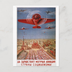 soviet plane postcard
