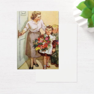 Soviet postcard dedicated to the school holiday