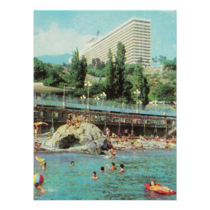 Soviet postcard Hotel Yalta(1979) Poster