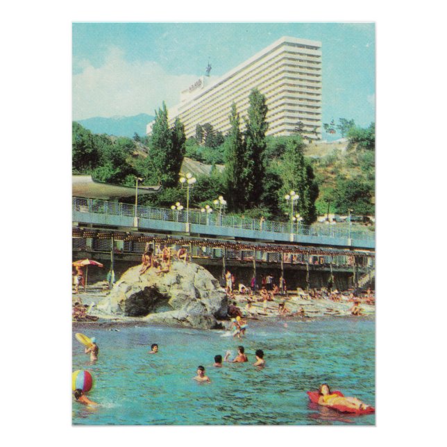 Soviet postcard Hotel Yalta(1979) Poster (Front)
