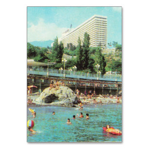 Soviet postcard Hotel Yalta(1979) Table Number