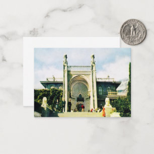 Soviet postcard with Vorontsov Palace in Alupka