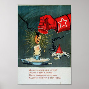 Soviet Propaganda Against Nazism Poster