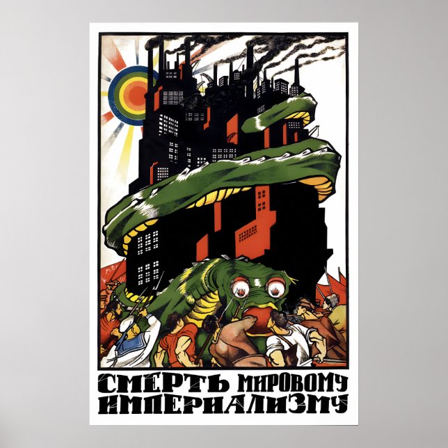 Soviet Propaganda Poster Death of international (Front)