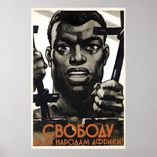 Soviet Propaganda Poster Freedom to the people of