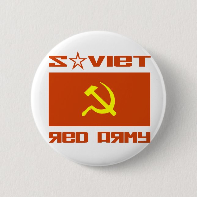 Soviet Red Army Hammer & Sickle 6 Cm Round Badge (Front)