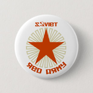 Soviet Red Army Star 6 Cm Round Badge