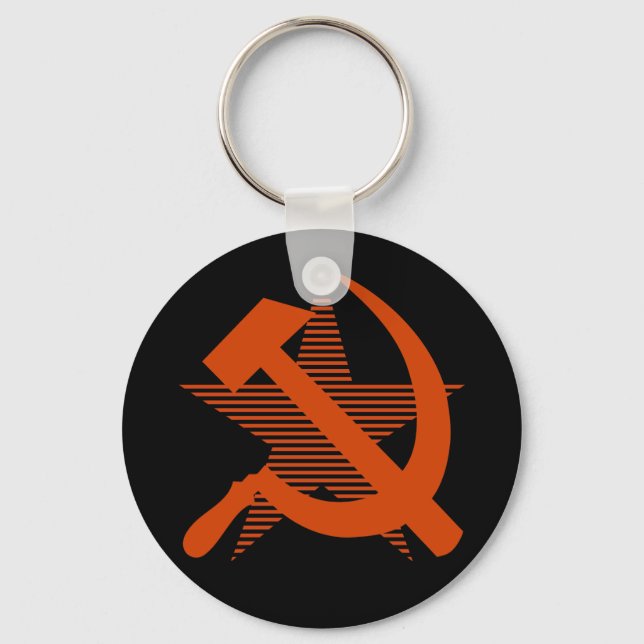 Soviet Red Hammer & Sickle Key Ring (Front)