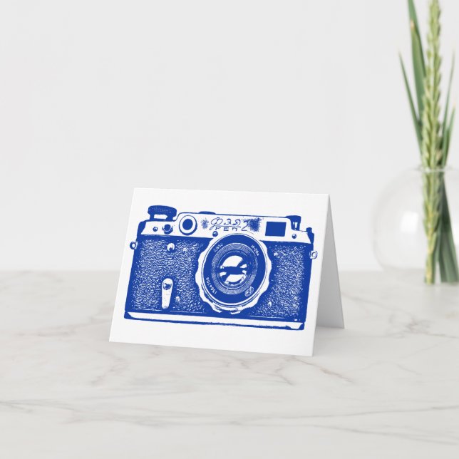 Soviet Russian Camera - Navy Blue Card (Front)