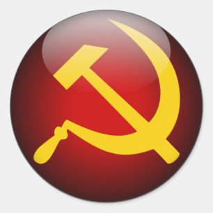 Soviet Russian Hammer and Sickle Classic Round Sticker