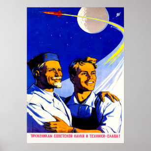 Soviet space poster propaganda