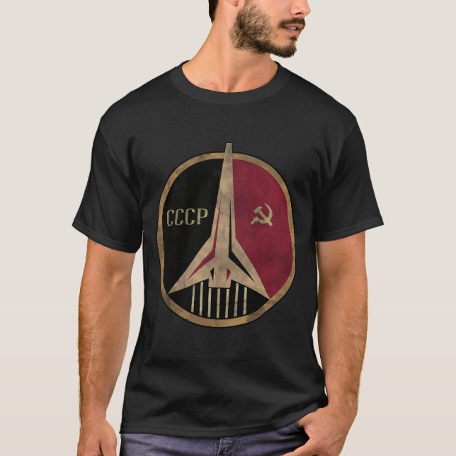 Soviet Space Program USSR Rocket T-Shirt (Front)