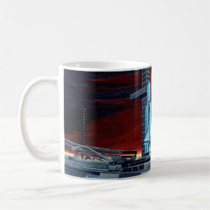 Soviet Space Shuttle Full Moon Launchpad Concept Coffee Mug