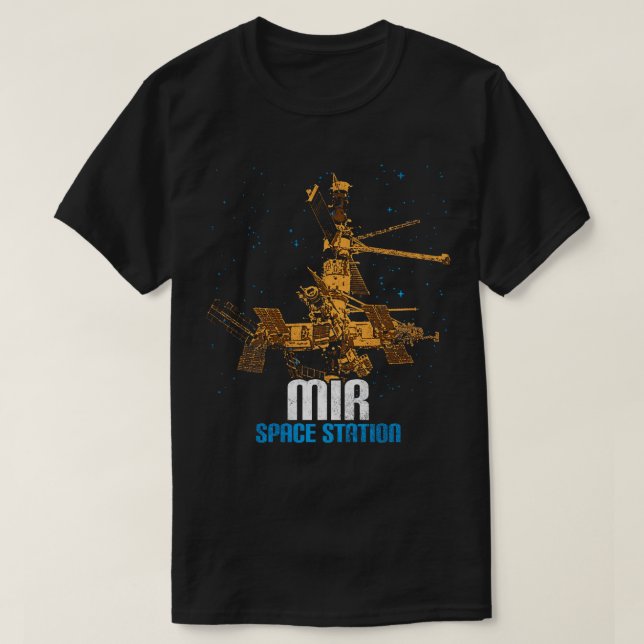 Soviet Space Station Mir 3 T-Shirt (Design Front)