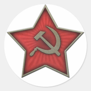 Soviet Star Hammer and Sickle Communist Classic Round Sticker