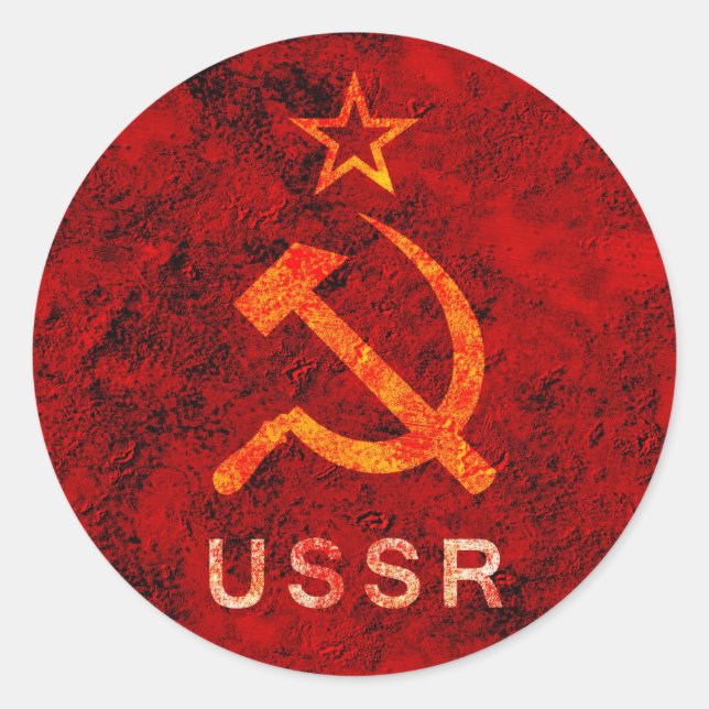 Soviet Union Classic Round Sticker (Front)