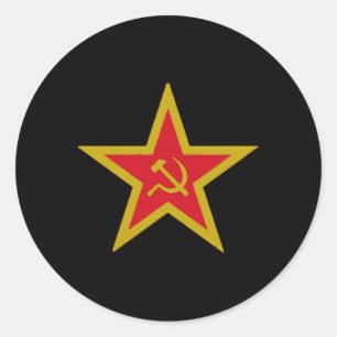 Soviet Union Communist Star Flag Classic Round Sticker