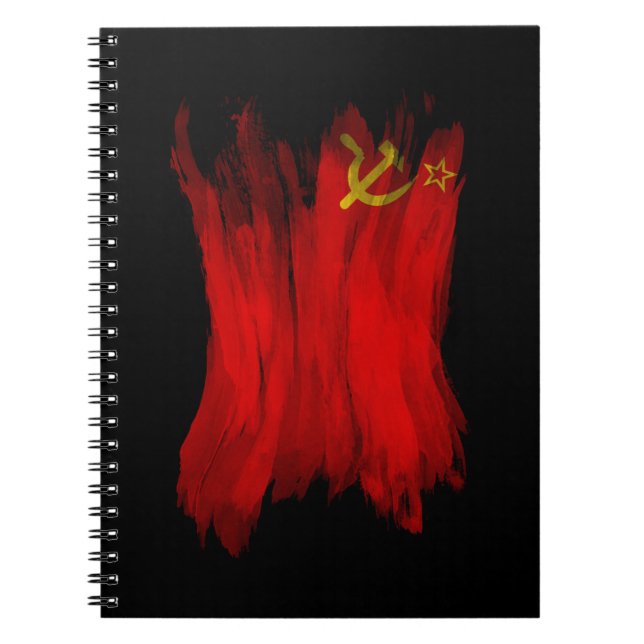 Soviet Union flag brush stroke, national flag Notebook (Front)