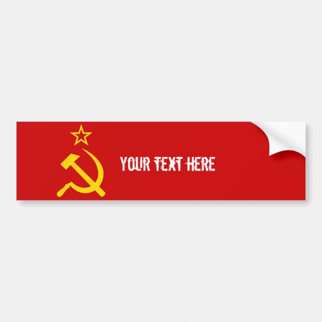 Soviet Union Flag Bumper Sticker (Front)