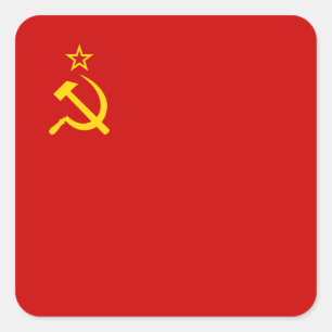Soviet Union Flag Square Sticker