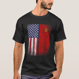 Soviet Union Flag T shirt Socialist Hammer Sickle