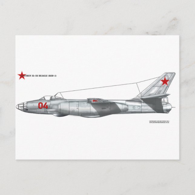 Soviet Union Ilyushin Il-28 Beagle Postcard (Front)