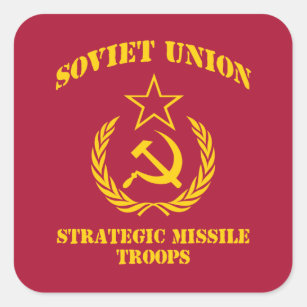 Soviet Union Strategic Missile Troops Square Sticker