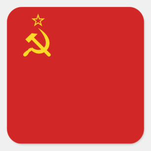 Soviet Union/USSR/CCCP Flag Square Sticker