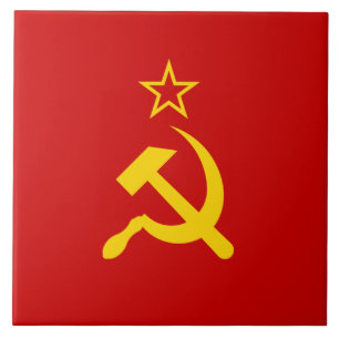 Soviet Union (USSR) (Communist Hammer and Sickle) Ceramic Tile