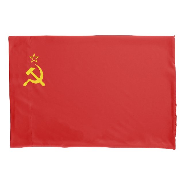 Soviet Union (USSR) (Communist Hammer and Sickle) Pillowcase (Front-Left)