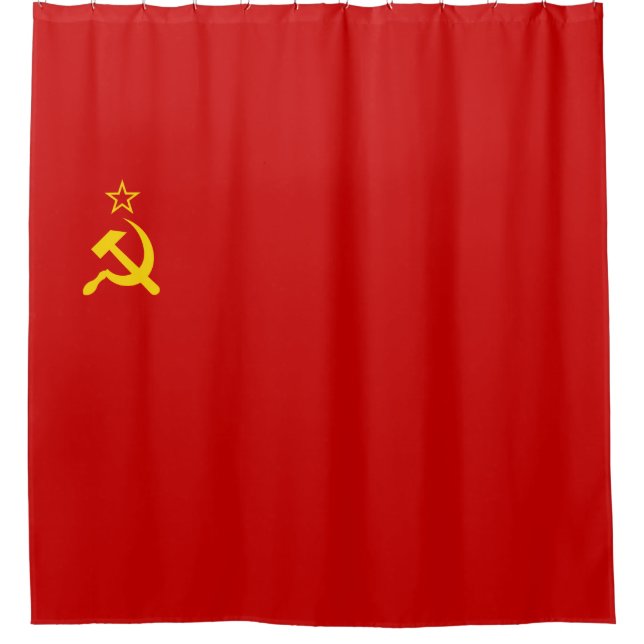 Soviet Union (USSR) (Communist Hammer and Sickle) Shower Curtain (Front)
