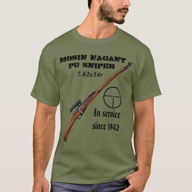 Soviet ww2 Mosin Nagant Sniper T Shirt ! (Front)